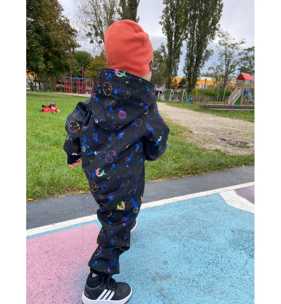 Kombinéza softshellová s kapucňou na zips Vesmir