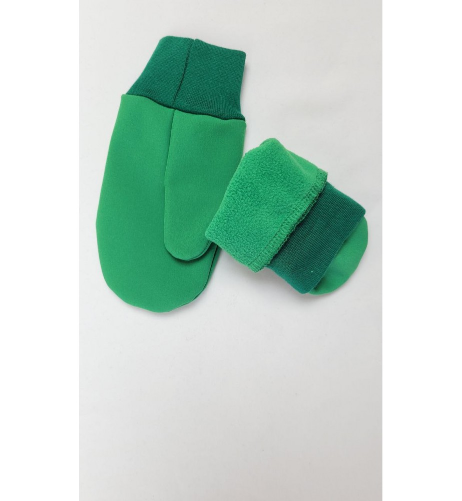 Rukavice softshellové fleecové "Tráva" zelene