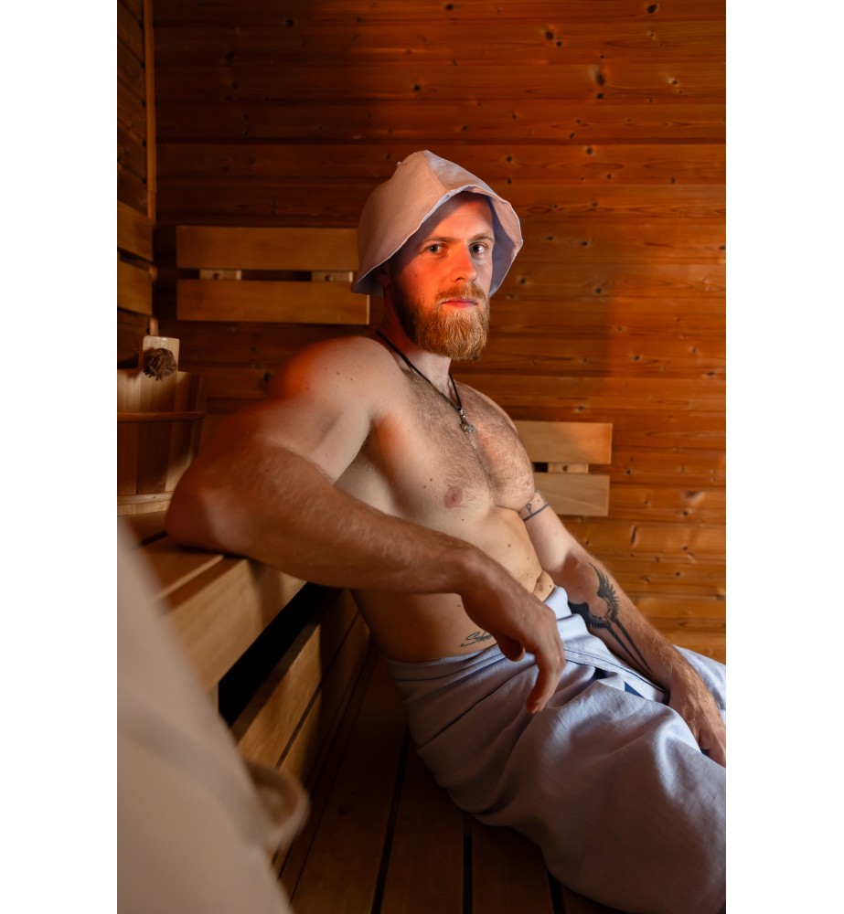 Ľanový klobúk do sauny Laguna