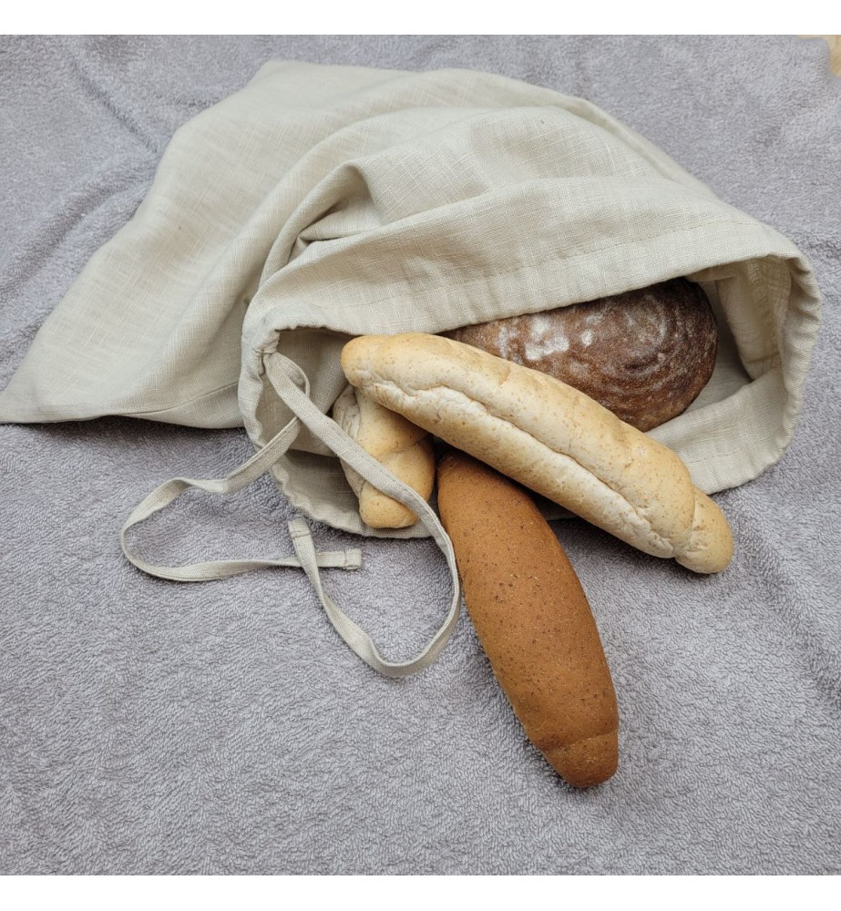 Ľanové vrecko na chlieb/pečenie Naturel